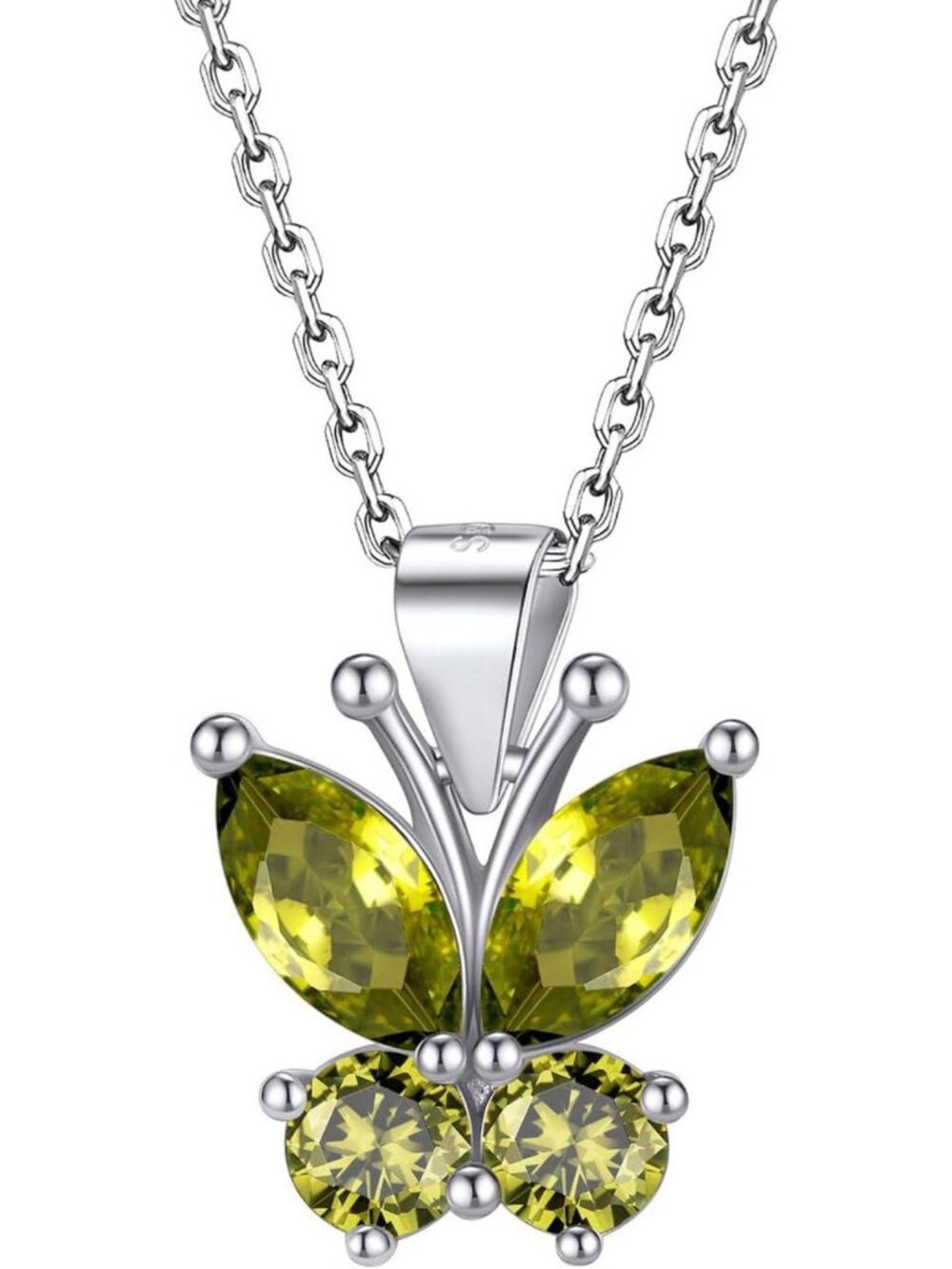 Charming Butterfly Birthstone Necklace for Women, Dazzling Silver/Gold Choker